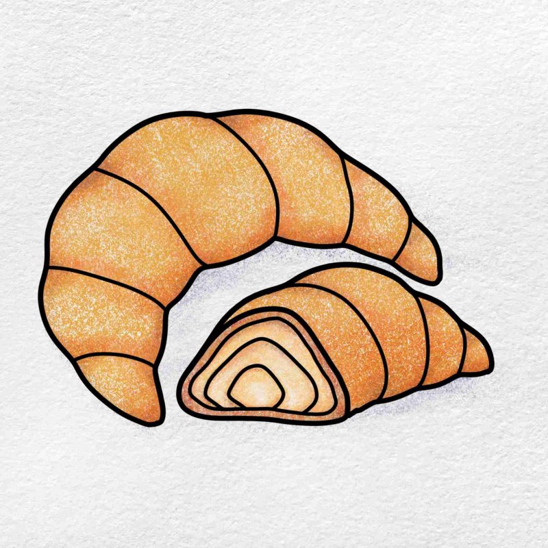 Круассан рисунок