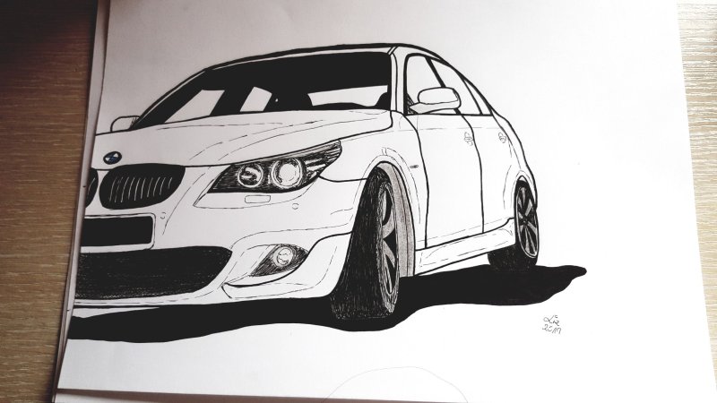 BMW m5 e60 рисунок