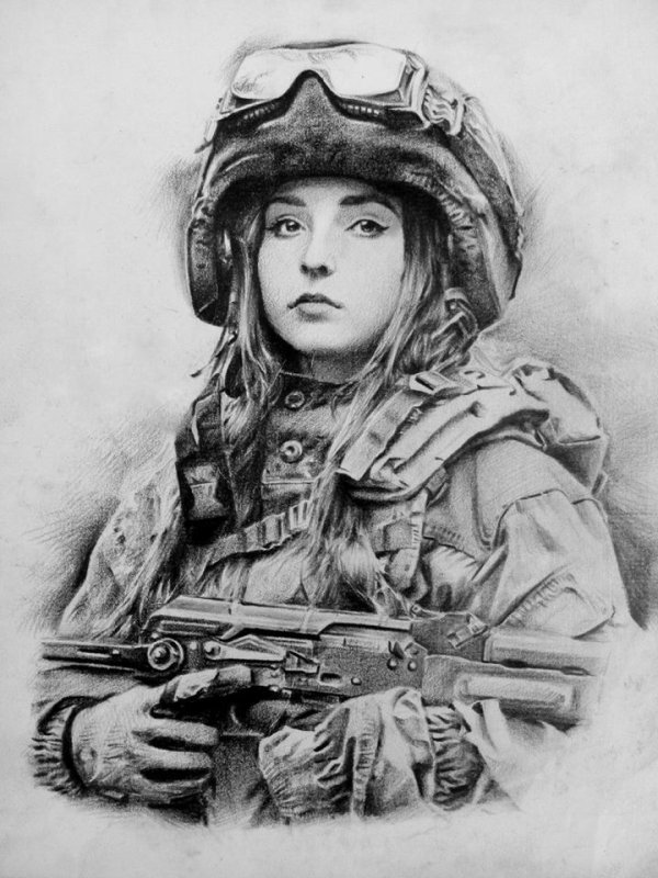 Рисунок на военную тематику