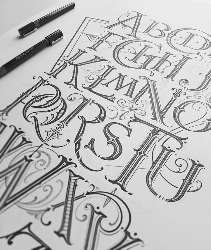 каллиграфия букв