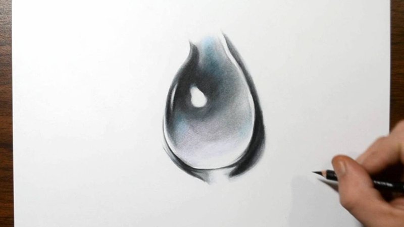 Капля рисунок карандашом