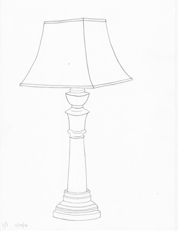 Настольная лампа карандашом