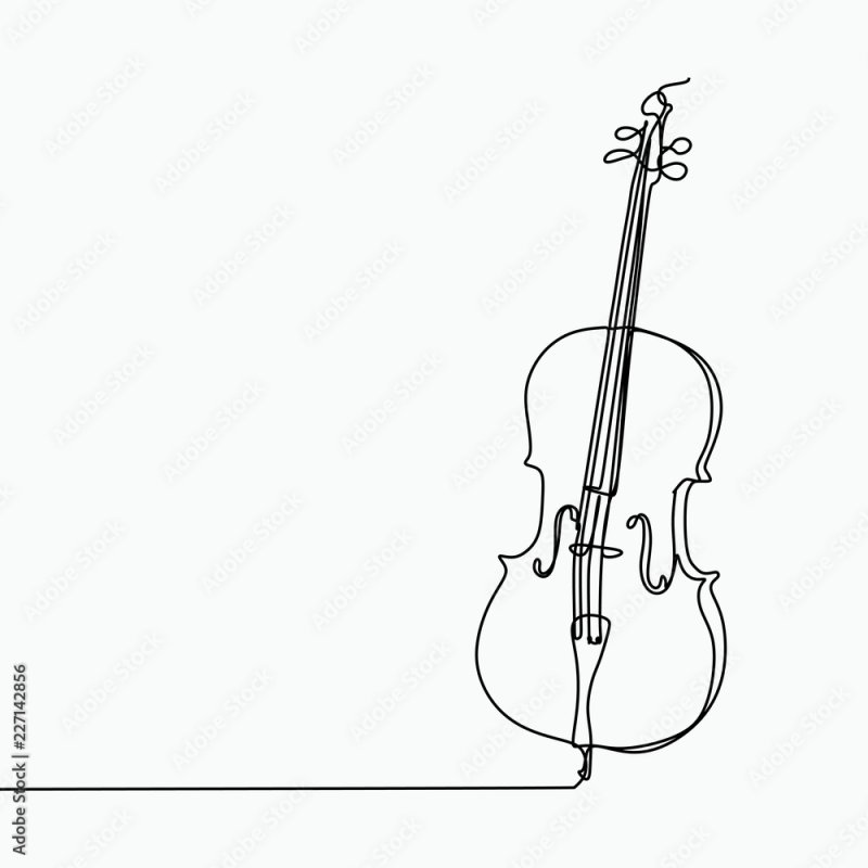 Виолончель рисунок