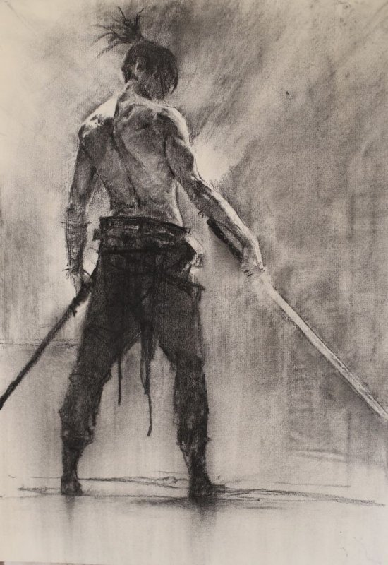 Самурай с катаной