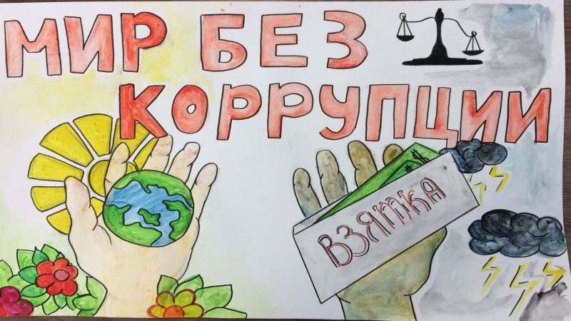 Мир без коррупции плакат