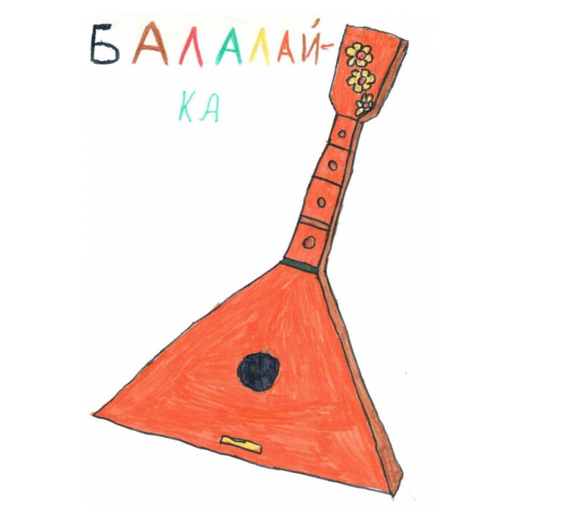 Балалайка раскраска для детей
