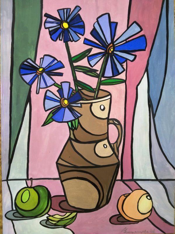 Плоскостной декоративный натюрморт