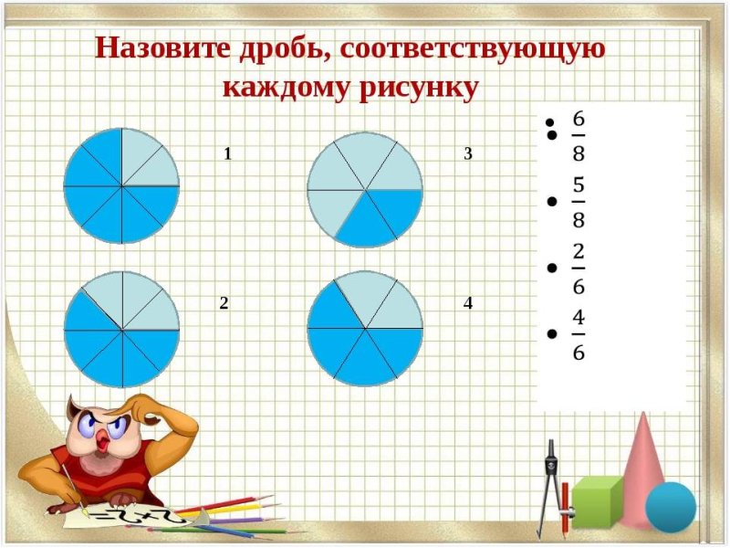 Задания на дроби 3 класс