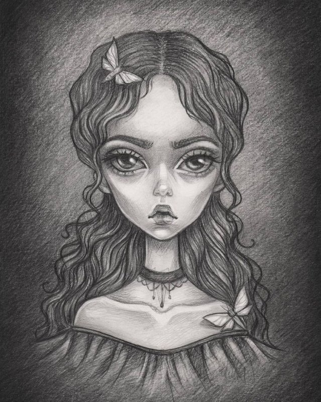 Готические рисунки карандашом