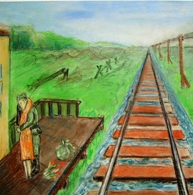 Рисование перспективы железной дороги