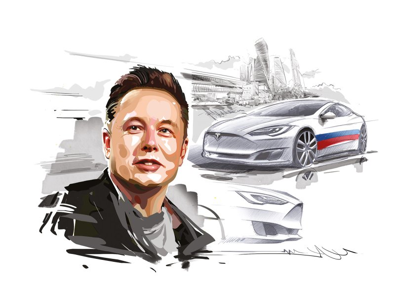 Elon Musk рисунок