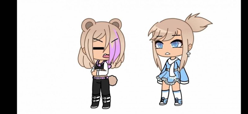 Белый персонаж из Gacha Life