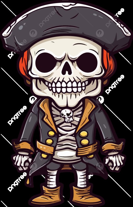 Скелет пират