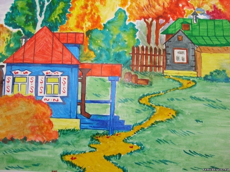 Рисунок на тему мое село