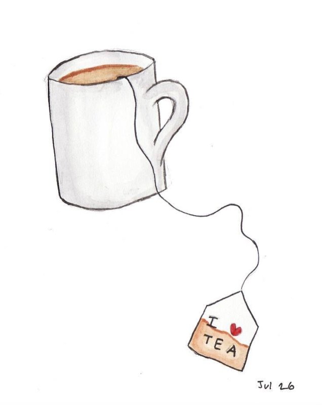Рисунок кофе для срисовки легко