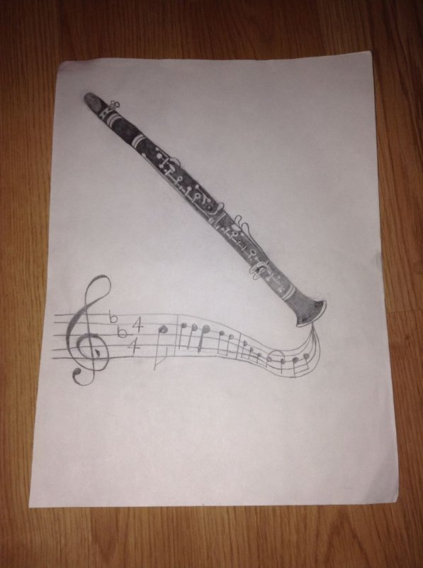 Кларнет рисунок для детей
