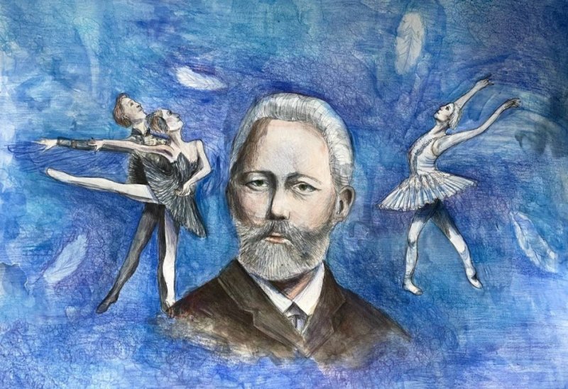 Чайковский рисунок карандашом