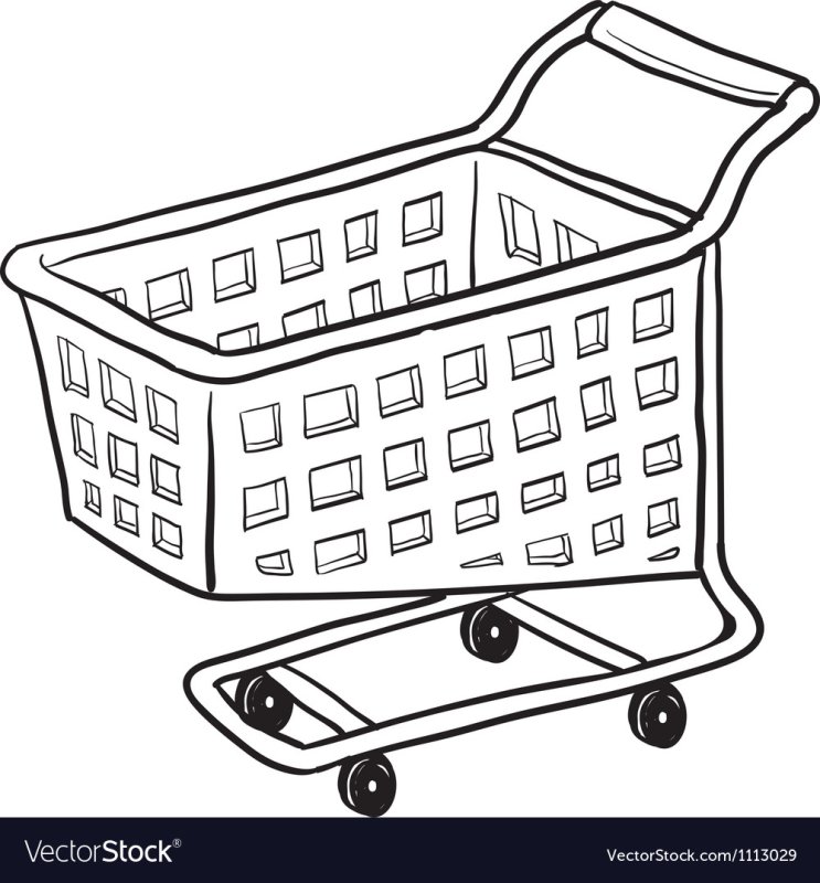 Нарисовать тележку для продуктов