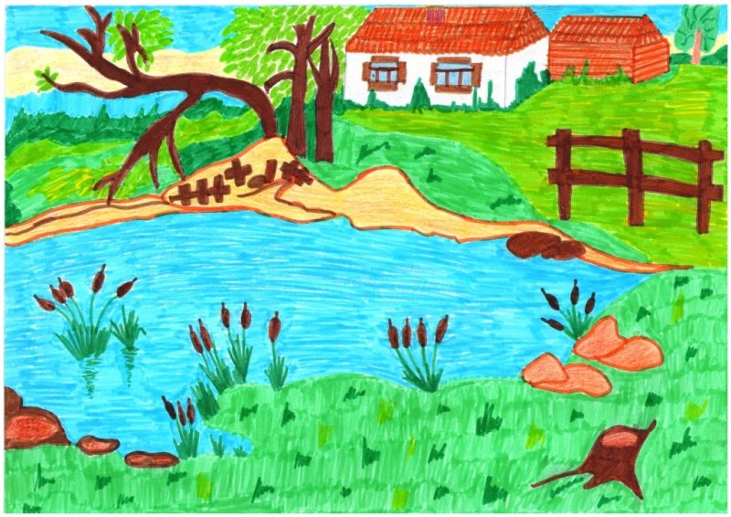 Рисунок на тему мой родной край