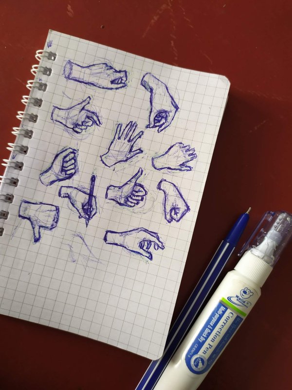 Рисунки ручкой в тетради