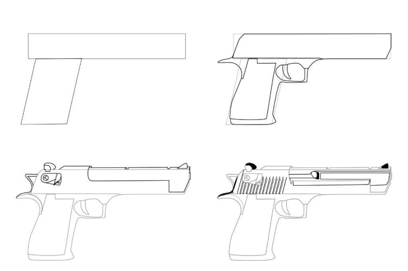P350 пистолет чертеж