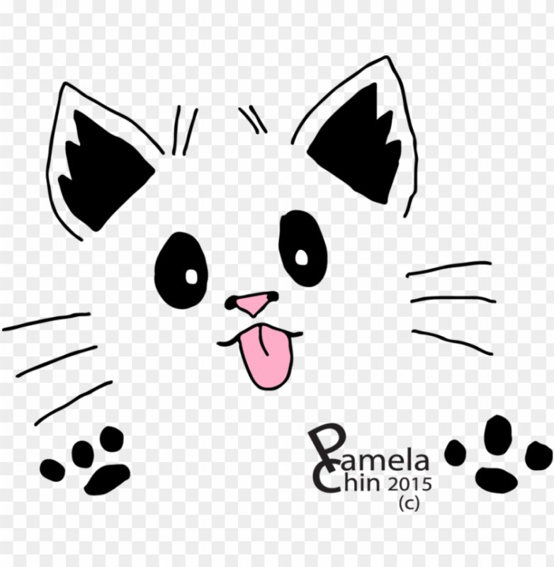 Рисунки для срисовки котики