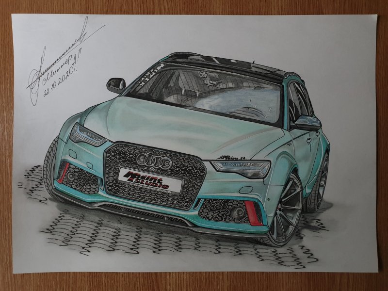 Audi rs6 рисунок