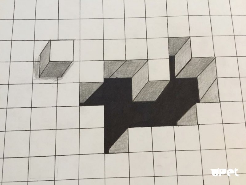 Трёхмерные рисунки по клеточкам