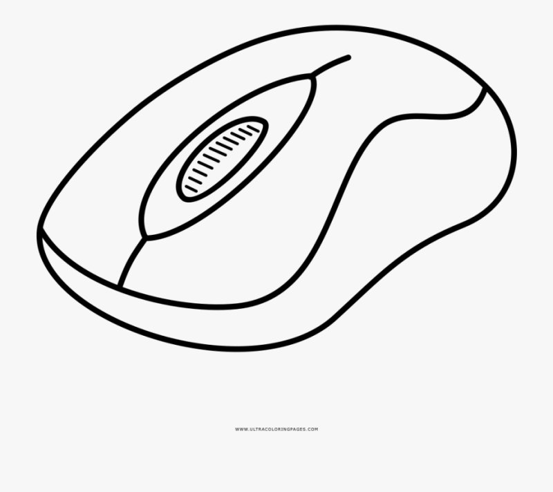Компьютерная мышь рисунок сбоку