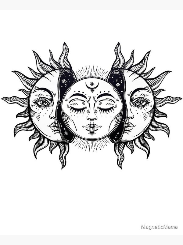 Тату солнце Минимализм