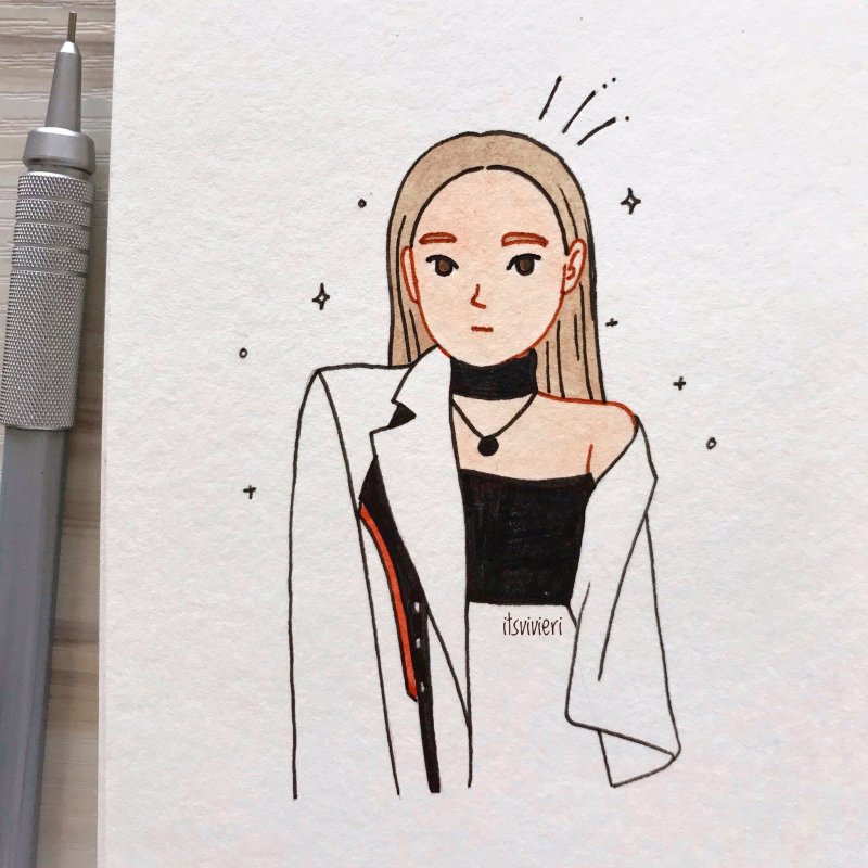 рисунки для скетчбука девушки