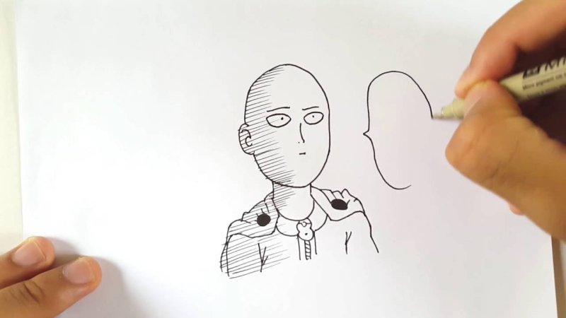 how to draw saitama one punch