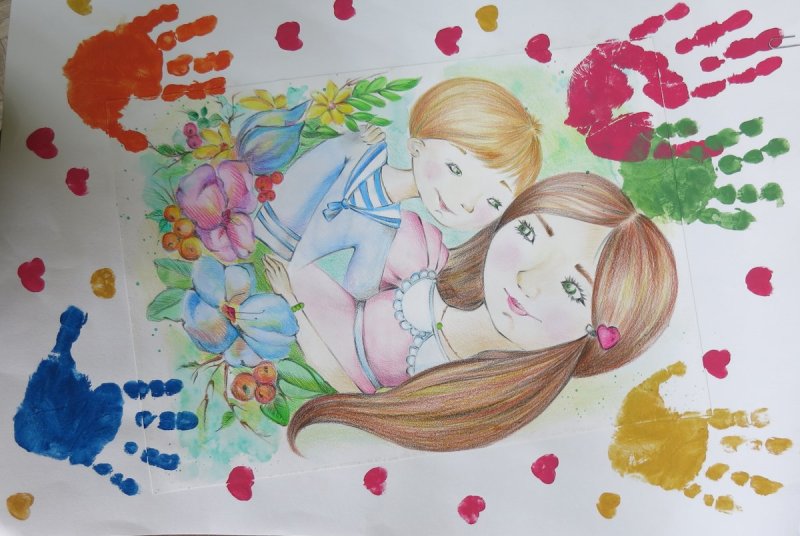 детские рисунки для мамы