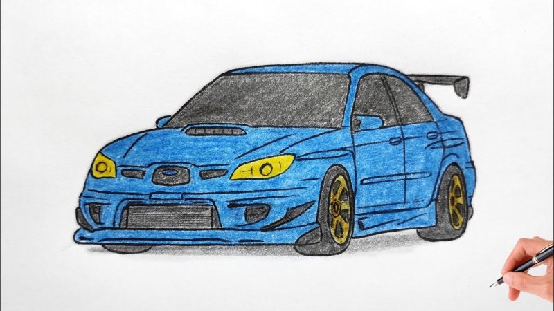 Субару Импреза WRX STI карандашом