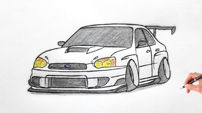 Субару Импреза WRX STI карандашом