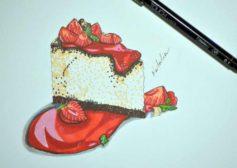 Пирожные маркерами