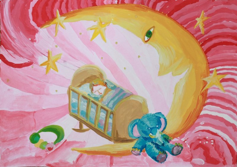 Рисунок кольюбель детский