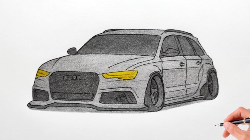 Audi rs6 рисунок