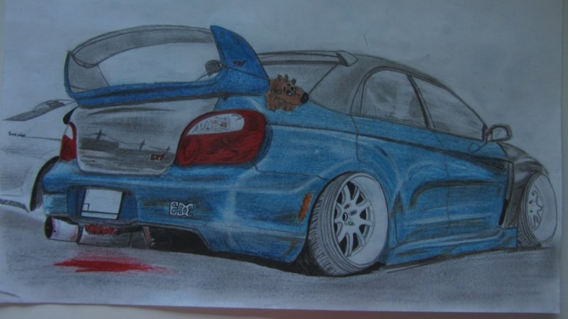 Субару WRX нарисовать
