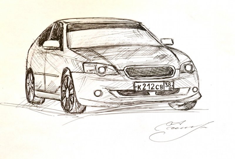 Subaru Legacy b4 рисунок