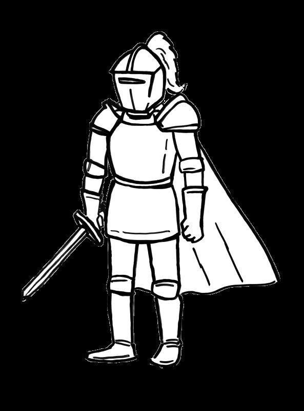 Рисунок рыцаря для срисовки