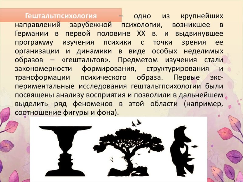 Методы гештальт психологии