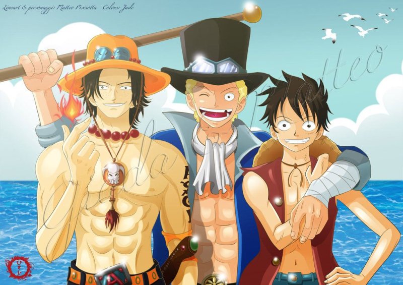 One piece Эйс сабо и Луффи