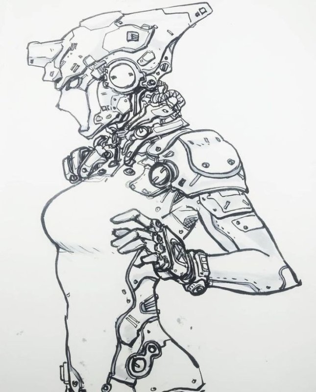 Робот скетч Cyberpunk