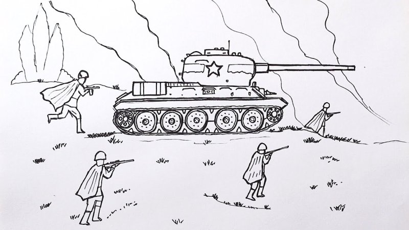 Рисунки на военную тему