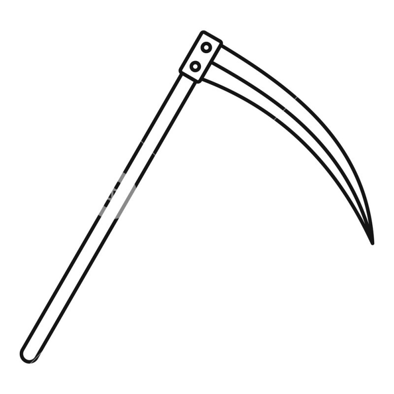 Раскраска коса для травы