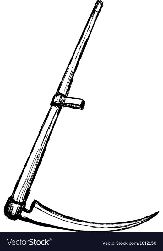 Раскраска коса для травы