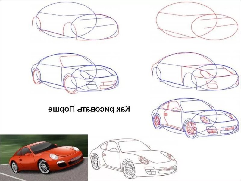 Лёгкие рисунки машин