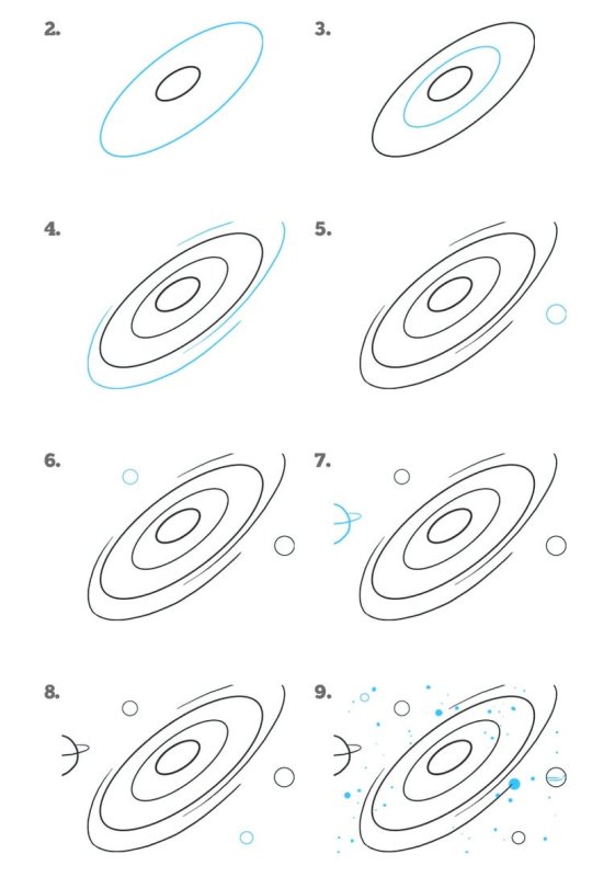 Рисование для детей космос