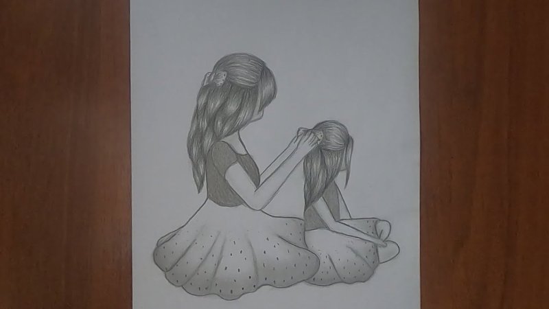 Рисунок мамы для срисовки